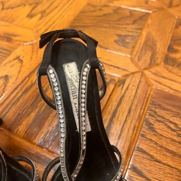 😻 HOST PICK! Christian Lacroix Black Laced High Heels - Picture 4 of 7